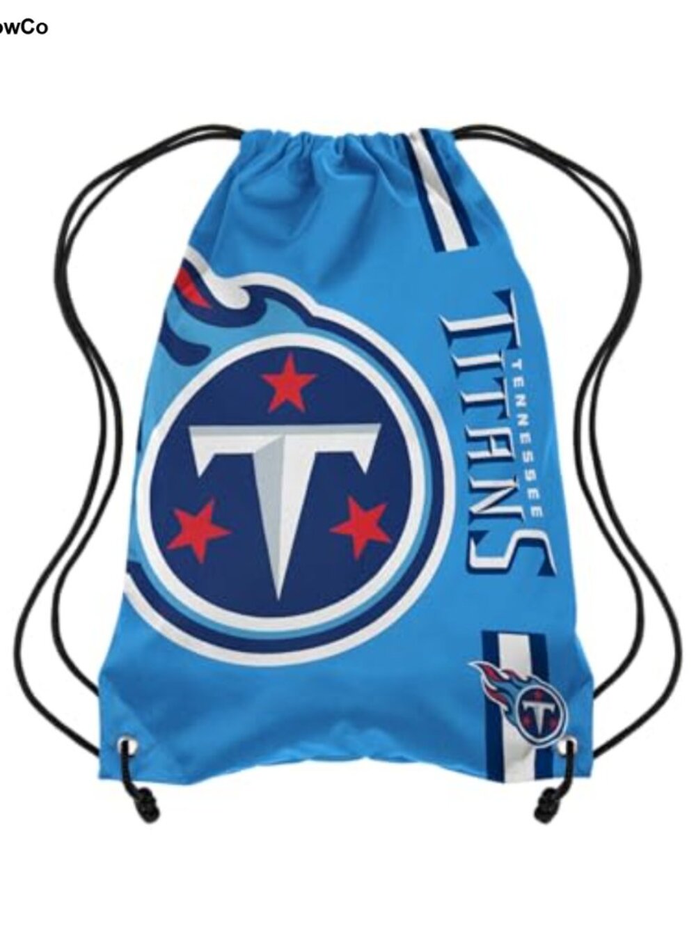 NFL Tennessee Titans Drawstring Backpack Nylon Gym Travel Bag